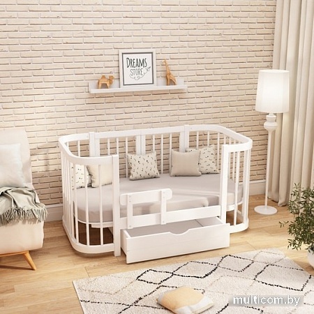 Кроватка-трансформер Dreams Smart 1521 (белый)