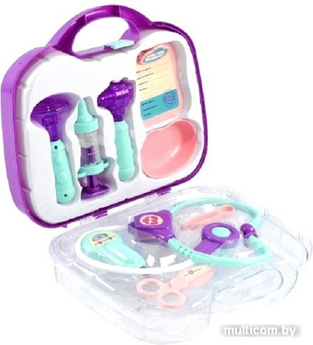Игровой набор доктора терапевта Mary Poppins Скорая помощь в чемоданчике 453149 (фиолетовый)