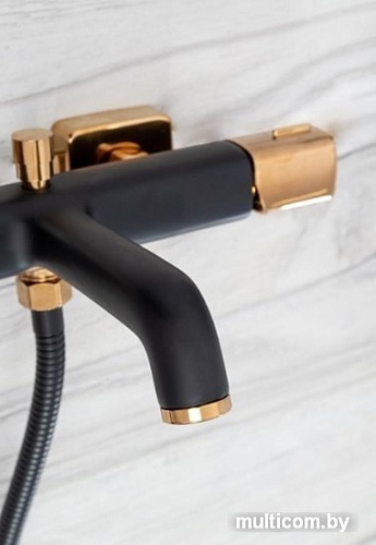 Смеситель Rea Salto REA-B6352 (черный/золотой)