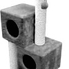 Комплекс Cat House На ножках 1.27 (сизаль серый)