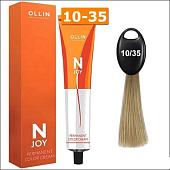 Крем-краска Ollin Professional N-Joy Color Cream 10/35 светл. блонд золотисто-махагон. 100 мл