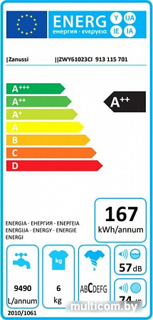 Стиральная машина Zanussi ZWY61023CI