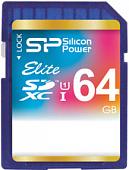 Карта памяти Silicon-Power SDXC Elite UHS-1 (Class 10) 64 GB (SP064GBSDXAU1V10)