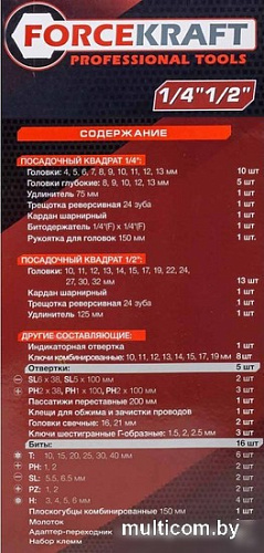 Набор домашнего мастера ForceKraft FK-4992-5 (99 предметов)