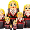 Развивающая игра Брестская Матрешка Девушка в норвежском традиционном костюме (набор 7 шт)