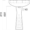 Пьедестал для умывальника Sanita Ромашка ROMSAPD01