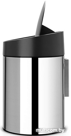 Brabantia Slide Bin 5 л (стальной полированный/черный)