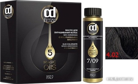 Масло для окрашивания Constant Delight Olio-Colorante без аммиака 4.02 каштановый натуральный пепельный