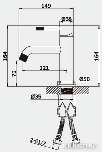 Смеситель Vieir 402511-S