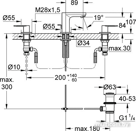 Смеситель Grohe Eurosmart Cosmopolitan 20187000