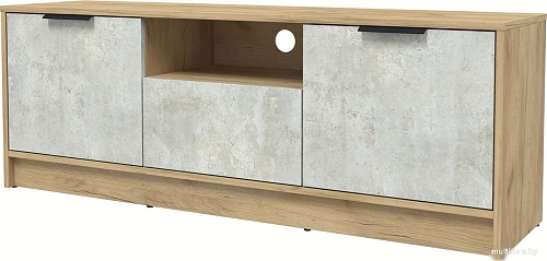 Тумба Интерлиния ТВ Концепт КТ-ТВ3-50 (бетон лайт/дуб золотой)