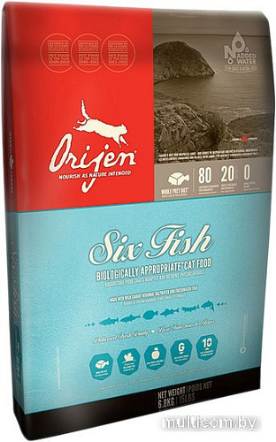 Корм для кошек Orijen 6 Fish для кошек 6.8 кг
