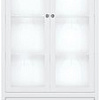 Шкаф-витрина Black Red White Ewa REG2W2S с подсветкой (белый)