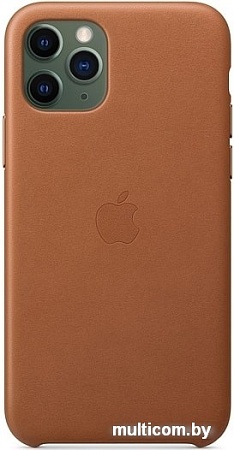 Чехол Apple Leather Case для iPhone 11 Pro (золотисто-коричневый)