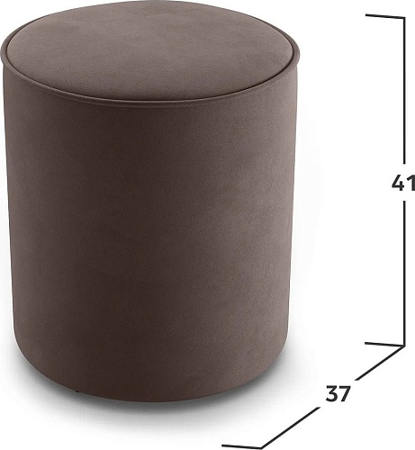 Пуфик Mio Tesoro 132 (коричневый Velutto 23)