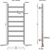 Полотенцесушитель Ростела Экспи Квадро V30 1/2&amp;quot; 8 перекладин 40x100 см (хром)