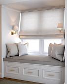 Римская штора Jalux Скандинавский лист 0467/12 120x170 (бежевый)