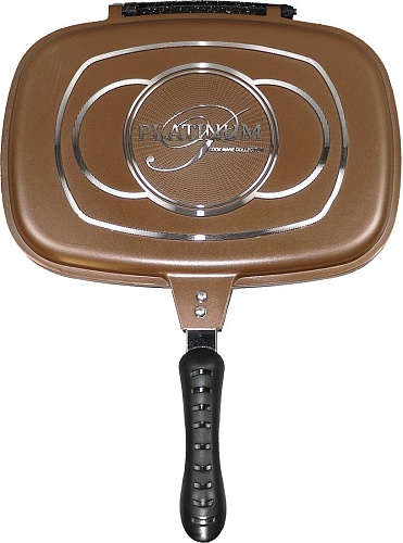 Сковорода-гриль двухсторонняя Platinum Двойная DADG36 (медный)