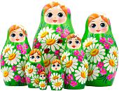 Развивающая игра Брестская Матрешка В летнем сарафане с ромашками (набор 7 шт)