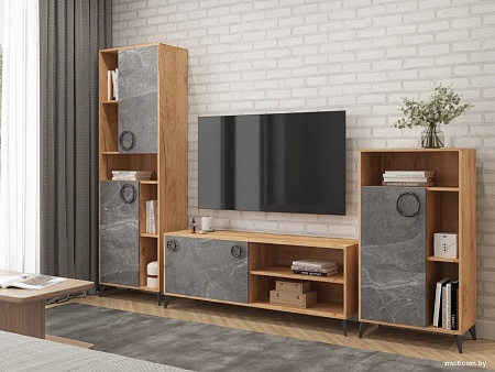 Горка Genesis Мебель Oskar Trio (дуб золотой/каспий темный)