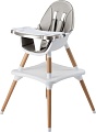 Высокий стульчик Solmax&Kids HW99643 (белый/серый)