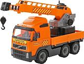 Игрушечный транспорт Полесье Volvo с поворотной платформой в лотке