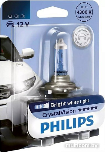 Галогенная лампа Philips H4 CrystalVision 1шт