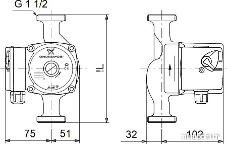 Насос Grundfos UPS 25-40 N 180