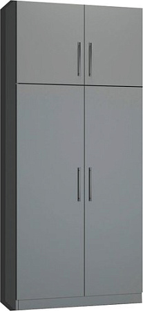 Шкаф распашной Макс Стайл Falcon Fidji Egger 240x100x50 14C5050 (серый пыльный U732 ST9)