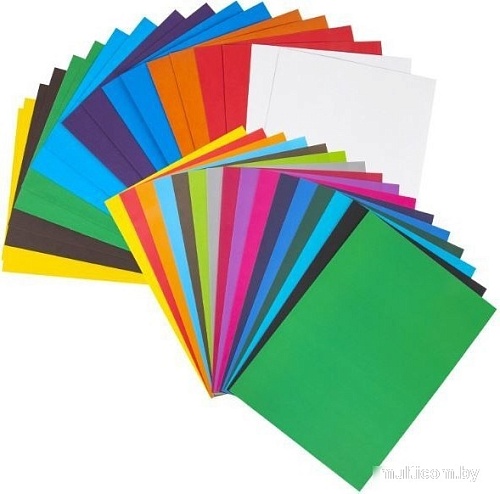 Набор цветной бумаги и картона Юнландия Пингвиненок 115165 (34 л)