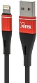 Кабель Mirex 13700-BC015IRB USB Type-A - Lightning (1.2 м, черный)