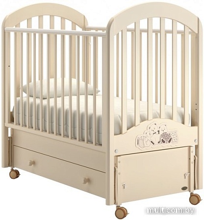 Классическая детская кроватка Nuovita Grano Swing (слоновая кость)