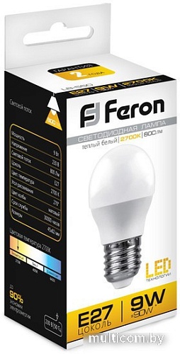 Светодиодная лампа Feron LB-550 E27 9 Вт 2700 К