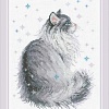 Набор для вышивания Риолис Снежный Мяу № 1912