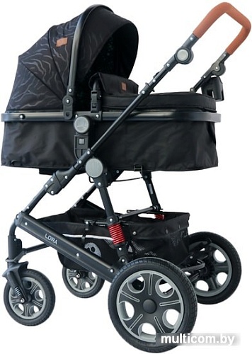 Универсальная коляска Lorelli Lora 2020 (3 в 1, black circles)