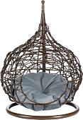 Подвесное кресло BiGarden кокон из искусственного ротанга (коричневый)