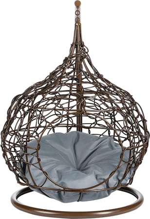Подвесное кресло BiGarden кокон из искусственного ротанга (коричневый)