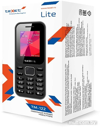 Мобильный телефон TeXet TM-122 (черный)