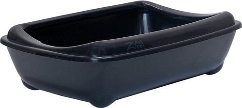 Туалет-лоток Zoom Шестой с рамкой глубокий 2906черн (черный)