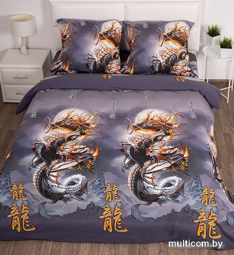 Постельное белье Миланика Год Дракона Семейный (бязь)