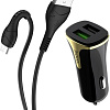 Автомобильное зарядное Hoco Z31 microUSB (черный)