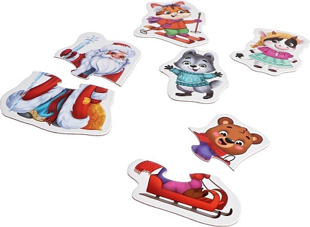 Набор пазлов Puzzle Time Веселый Новый год 4868653 (46 эл)