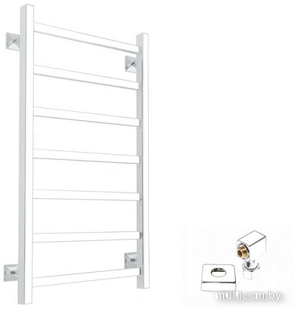 Полотенцесушитель Ростела Экспи Квадро V30 1/2" 7 перекладин 40x80 см (белый)