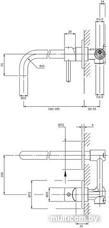 Смеситель Omnires Y Y1215HGR