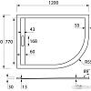 Душевой поддон Cezares TRAY-AS-RH-120/90-550-30-W-L