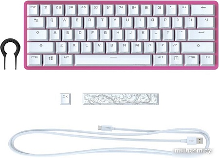 Клавиатура HyperX Alloy Origins 60 Pink (HyperX Aqua)