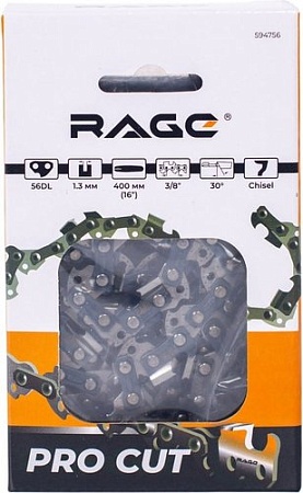 Цепь для пилы Vira Rage PRO Cut 56зв 400мм 3/8 1.3 L56-3/8-1.3 594756