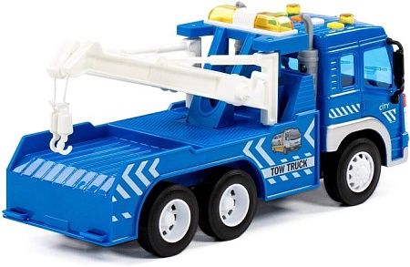 Игрушечный транспорт Полесье Автомобиль-эвакуатор инерционный Сити 86525