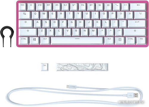 Клавиатура HyperX Alloy Origins 60 Pink (HyperX Aqua)