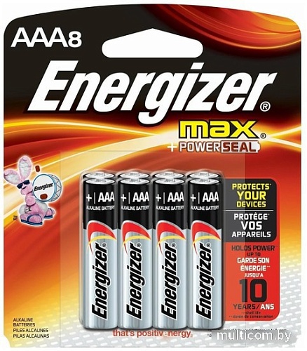 Батарейка Energizer Max LR03 AAA BL8